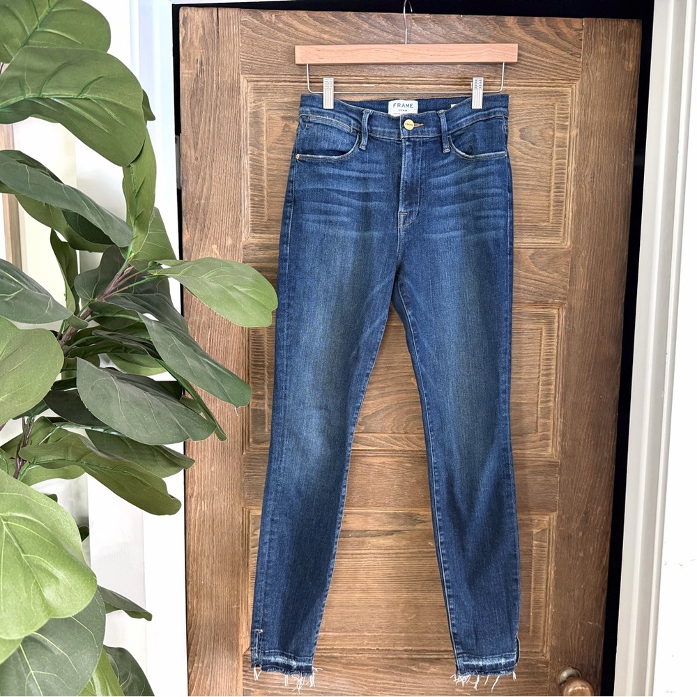 Frame Le High Skinny Jeans Medium Wash Size 28